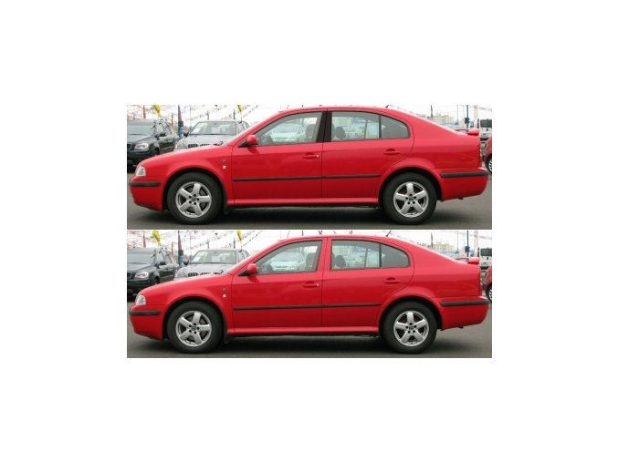 Polepy sloupků Škoda Octavia I - Sedan - Černá LESKLÁ