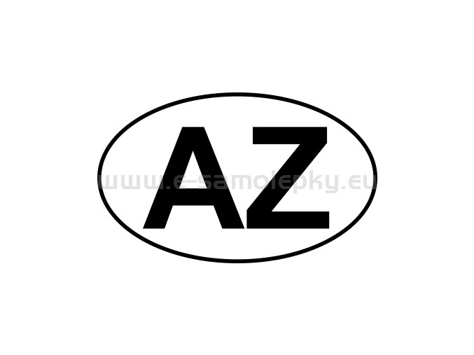Samolepka - MPZ - Azerbajdžán - AZ - BEZ BÍLÉHO PODKLADU