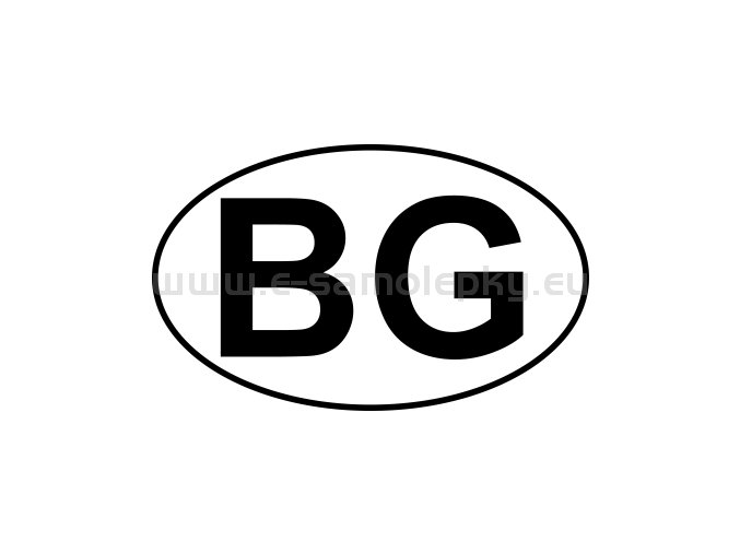 Samolepka - MPZ - Bulharsko - BG - BEZ BÍLÉHO PODKLADU
