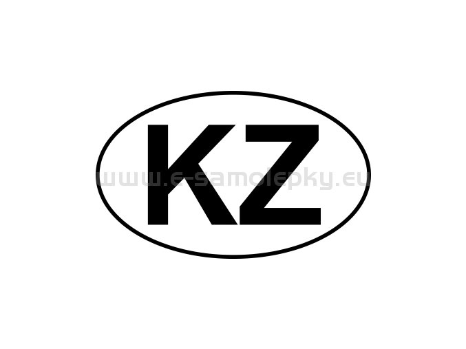Samolepka - MPZ - Kazachstán - KZ - BEZ BÍLÉHO PODKLADU