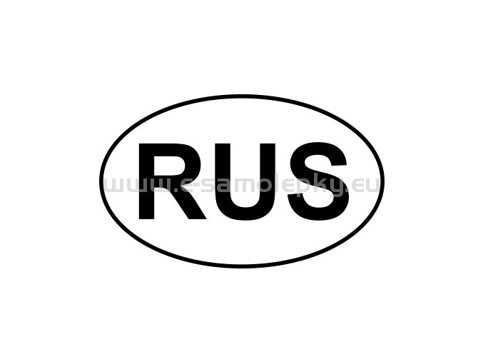 Samolepka - MPZ - Rusko - RUS - BEZ BÍLÉHO PODKLADU