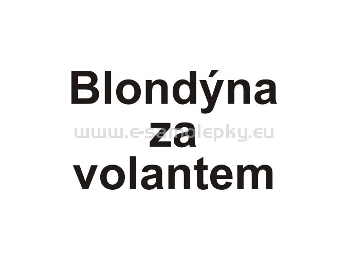 Samolepka - Blondýna za volantem 02