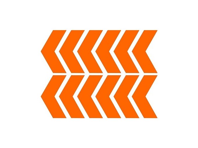 Reflexní šipky - oranžové