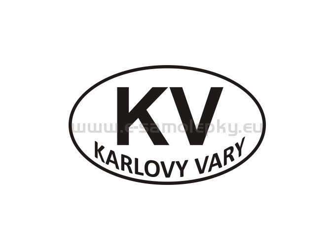 Samolepka - PZ - Karlovy Vary - KV