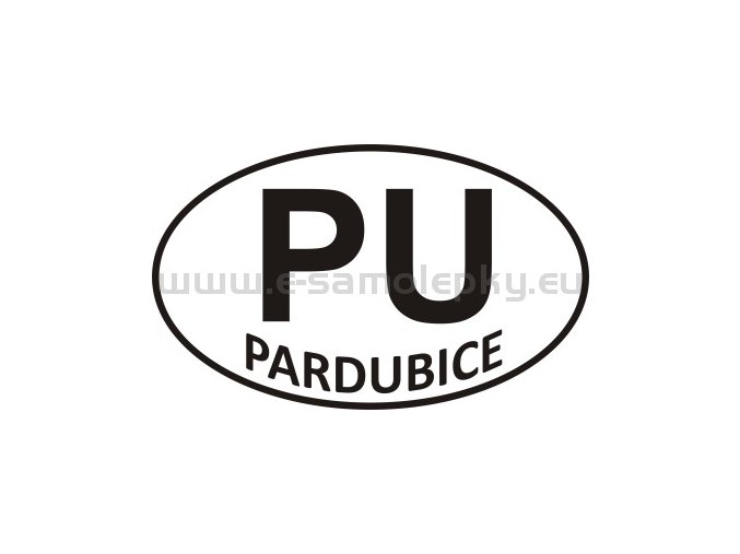Samolepka - PZ - Pardubice - PU