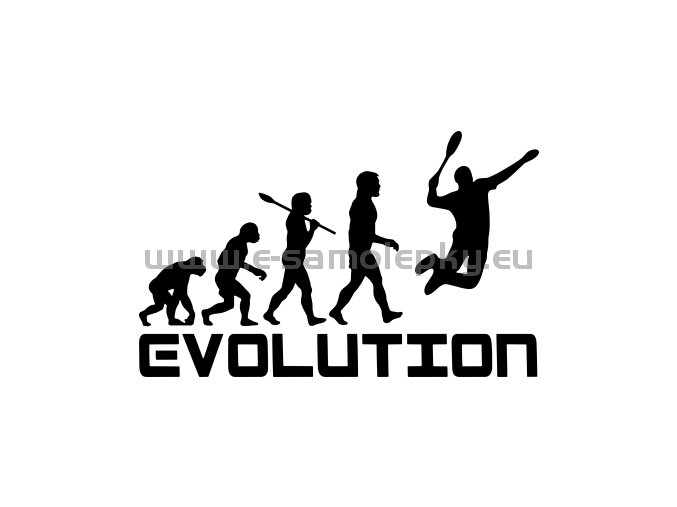 Samolepka - Badminton evoluce