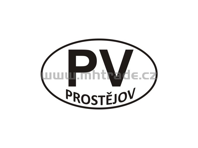 Samolepka - PZ - Prostějov - PV
