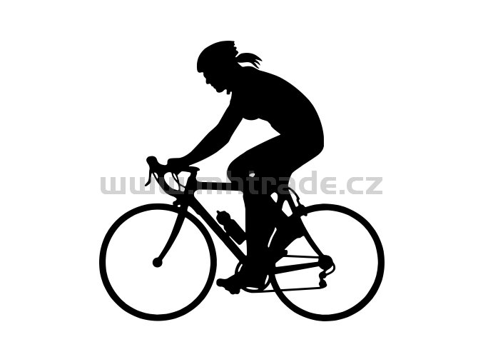 Samolepka - Cyklistka 04