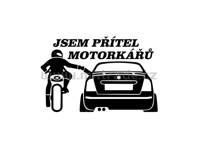 Samolepka - Jsem přítel motorkářů