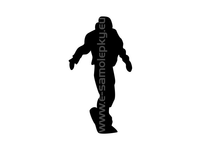 Samolepka - Snowboardistka 02