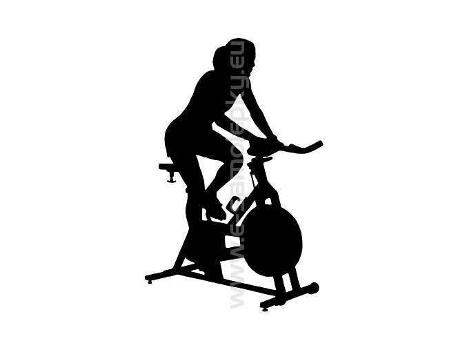 Samolepka - Spinning- žena