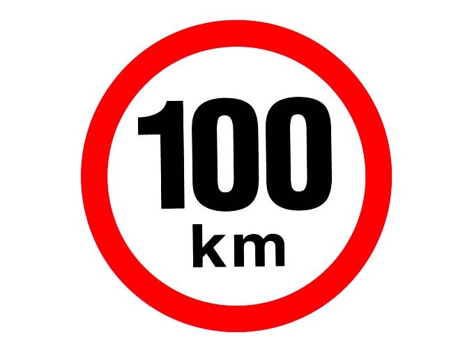 Samolepka - Omezená rychlost 100 km/h