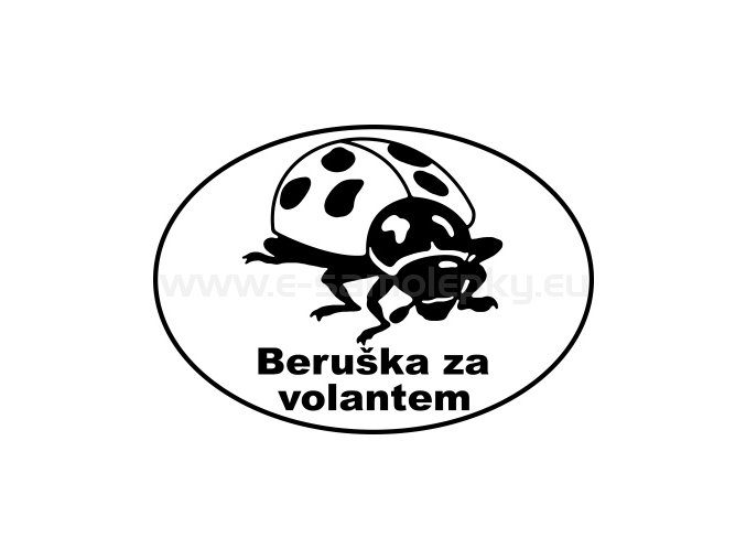 Samolepka - Beruška za volantem