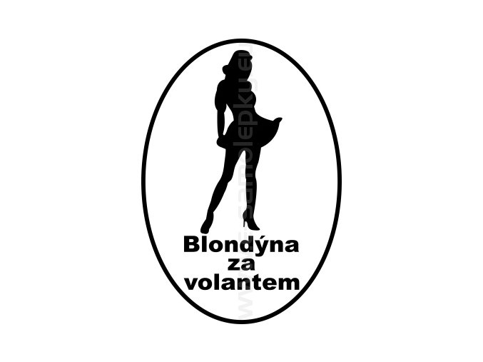 Samolepka - Blondýna za volantem