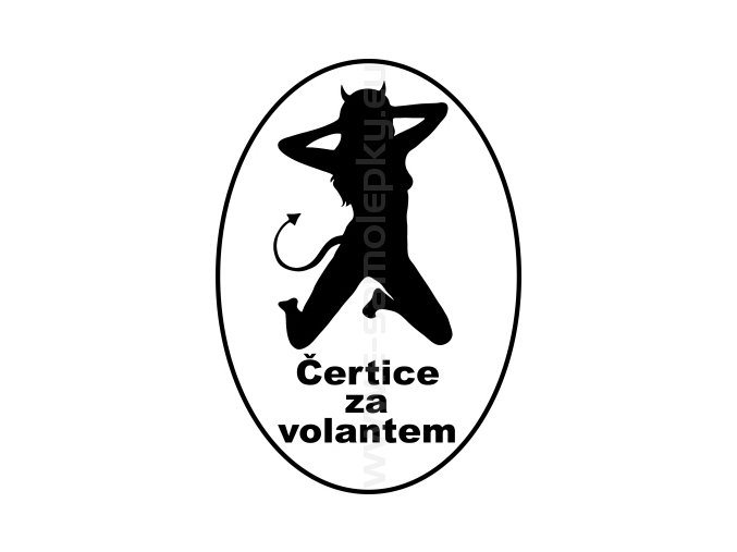 Samolepka - Čertice za volantem