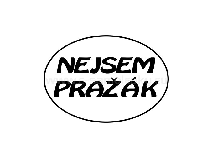 Samolepka - Nejsem pražák
