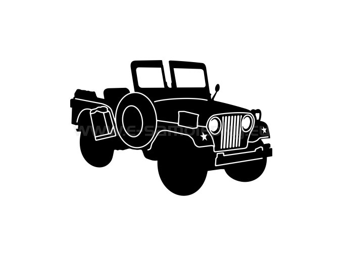 Samolepka - Jeep Willys 02