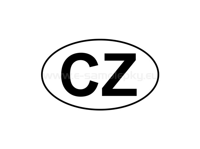 Samolepka - MPZ - Česká republika - CZ - BEZ BÍLÉHO PODKLADU