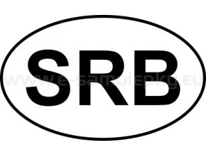 Samolepka - MPZ - Srbsko - SRB - BEZ BÍLÉHO PODKLADU