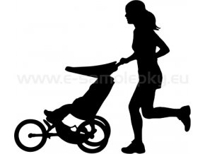 Samolepka - Jogging Stroller - žena