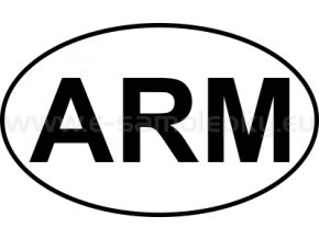 Samolepka - MPZ - Arménie - ARM - BEZ BÍLÉHO PODKLADU