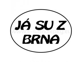 Samolepka - Já su z Brna