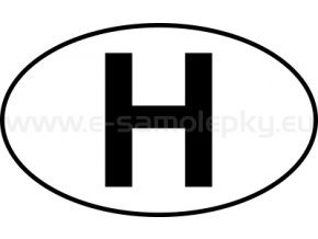 Samolepka - MPZ - Maďarsko - H - BEZ BÍLÉHO PODKLADU