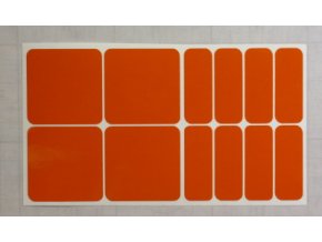 Reflexní čtverce a obdélníky - Oranžové