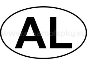 Samolepka - MPZ - Albánie - AL - BEZ BÍLÉHO PODKLADU