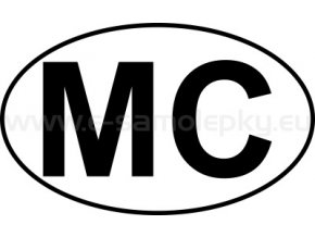 Samolepka - MPZ - Monaco - MC - BEZ BÍLÉHO PODKLADU