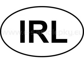 Samolepka - MPZ - Irsko - IRL - BEZ BÍLÉHO PODKLADU