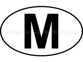 Samolepka - MPZ - Malta - M - BEZ BÍLÉHO PODKLADU