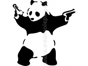 Samolepka - Panda pistolník