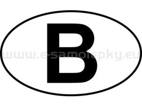 Samolepka - MPZ - Belgie - B - BEZ BÍLÉHO PODKLADU