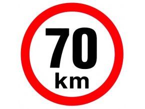 Samolepka - Omezená rychlost 70 km/h