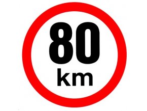 Samolepka - Omezená rychlost 80 km/h