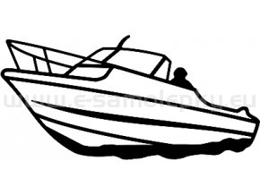 Samolepka - Motorový člun 05