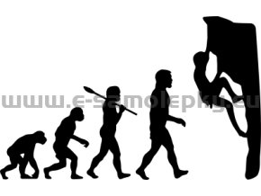 Samolepka Horolezec evoluce