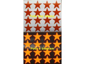 Reflexní samolepka: Hvězdy 16 ks- Oranžové