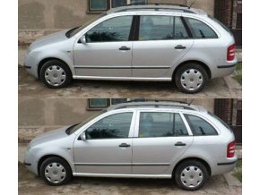 Polepy sloupků Škoda Fabia Combi I - Černá MATNÁ