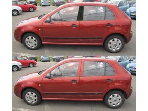 Polepy sloupků Škoda Fabia Sedan I - Černá MATNÁ