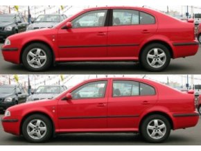 Polepy sloupků Škoda Octavia I - Sedan - Černá MATNÁ