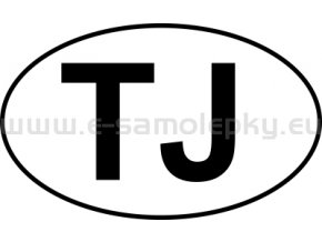 Samolepka - MPZ - Tádžikistán - TJ - BEZ BÍLÉHO PODKLADU