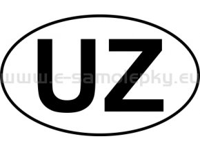 Samolepka - MPZ - Uzbekistán - UZ - BEZ BÍLÉHO PODKLADU
