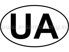 Samolepka - MPZ - Ukrajina - UA - BEZ BÍLÉHO PODKLADU
