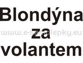 Samolepka - Blondýna za volantem 02