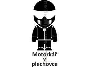 Samolepka - Motorkář v plechovce 02