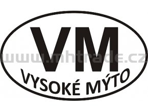 Samolepka - PZ - Vysoké Mýto - VM