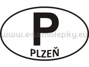 Samolepka - PZ - Plzeň - P