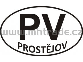 Samolepka - PZ - Prostějov - PV
